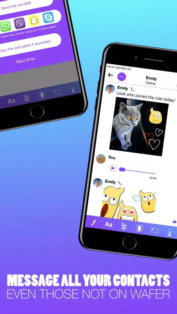 Tangkapan layar Wafer Messenger