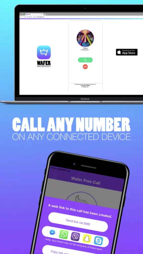 Tangkapan layar Wafer Messenger