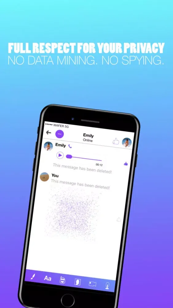 Tangkapan layar Wafer Messenger