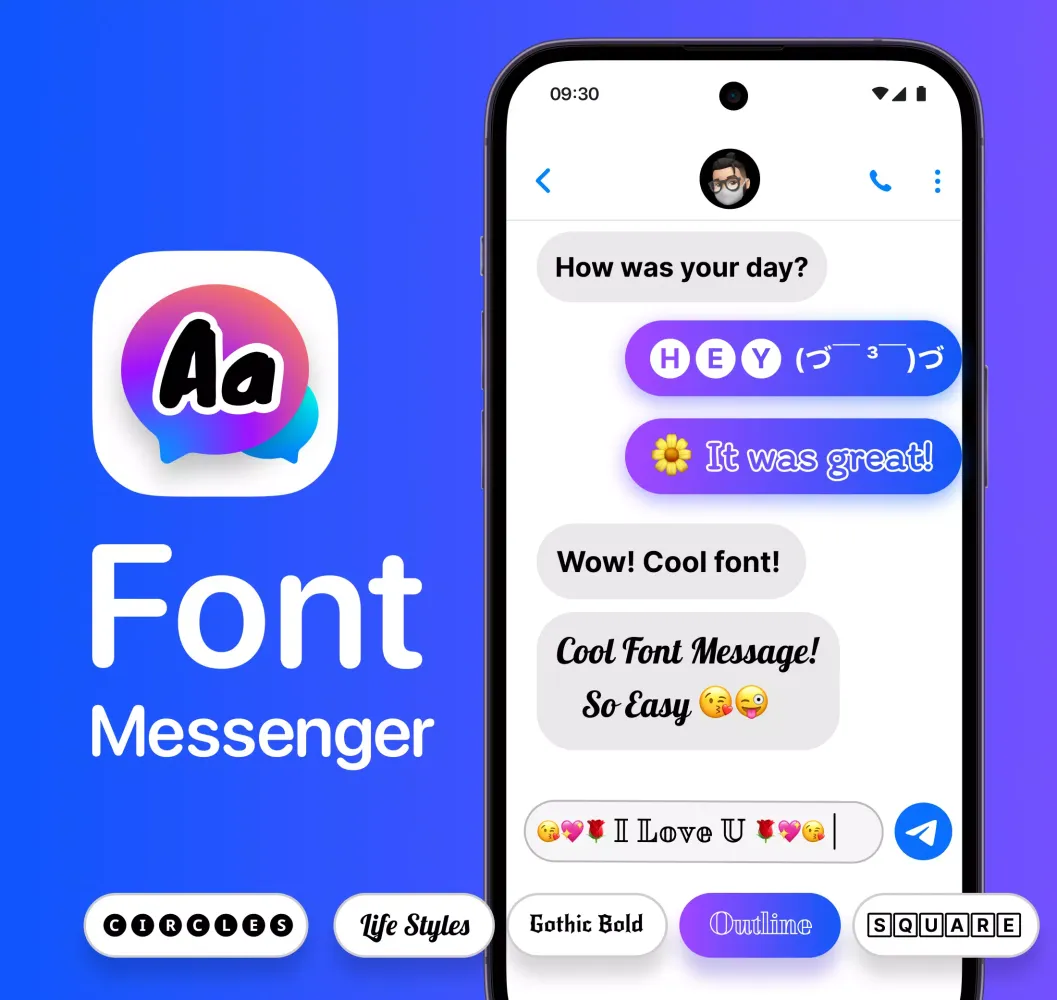 Tangkapan layar Font Messages