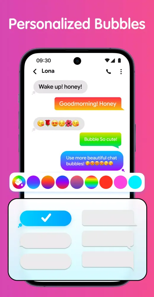 Tangkapan layar Font Messages