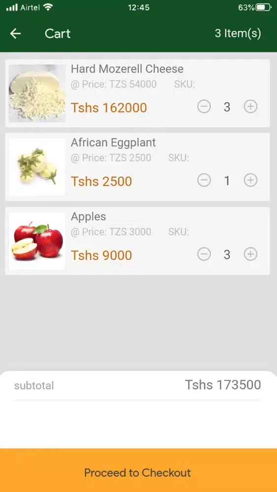 Mesula Food Grocery App スクリーンショット