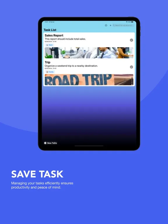 TaskAl iPad  Ekran Görüntüleri