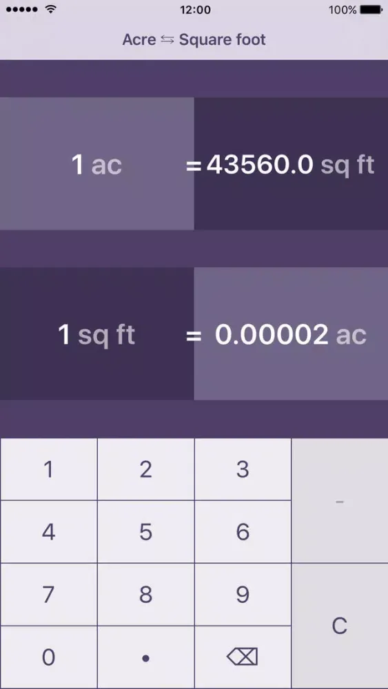 Acres To Square Feet | Acre To Square Foot | ac in ft² Screenshots