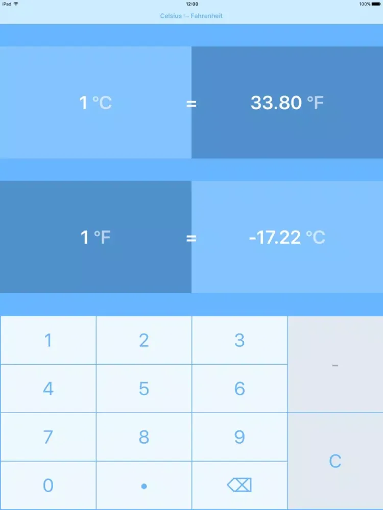 Celsius To Fahrenheit | °C to °F iPad  سکرین شاٹس