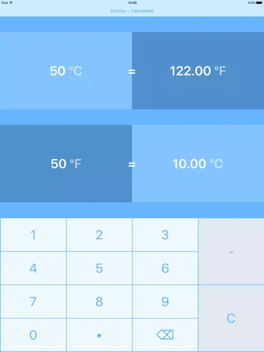 Celsius To Fahrenheit | °C to °F iPad 应用截图