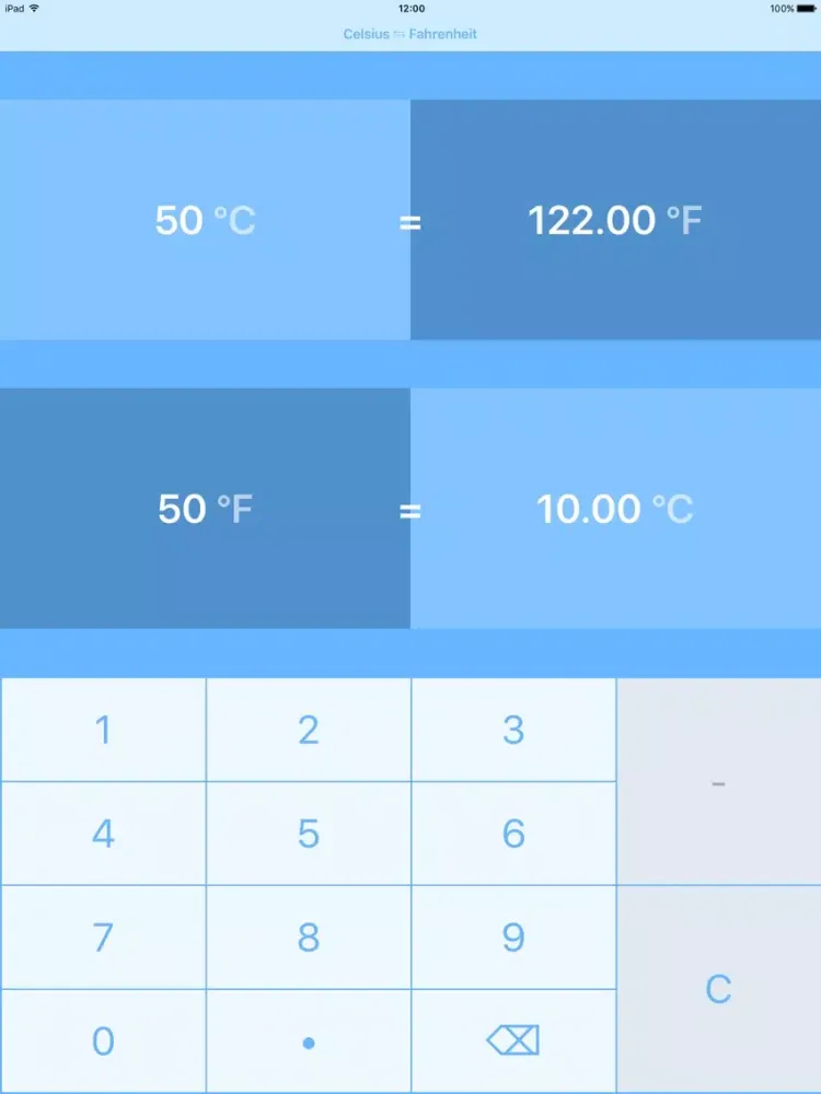Celsius To Fahrenheit | °C to °F iPad  سکرین شاٹس