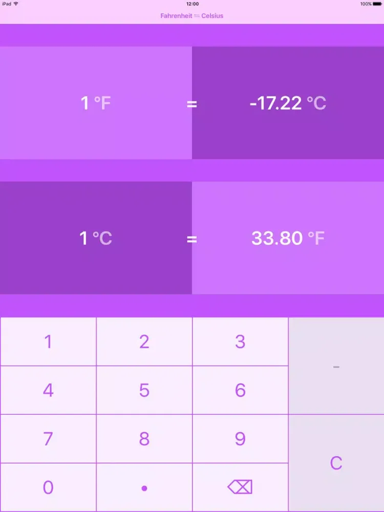 تصاویر Fahrenheit To Celsius | °F to °C iPad 