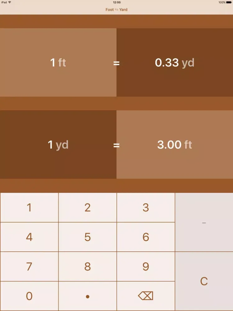Zrzuty ekranu Feet to Yards | ft to yd iPad 