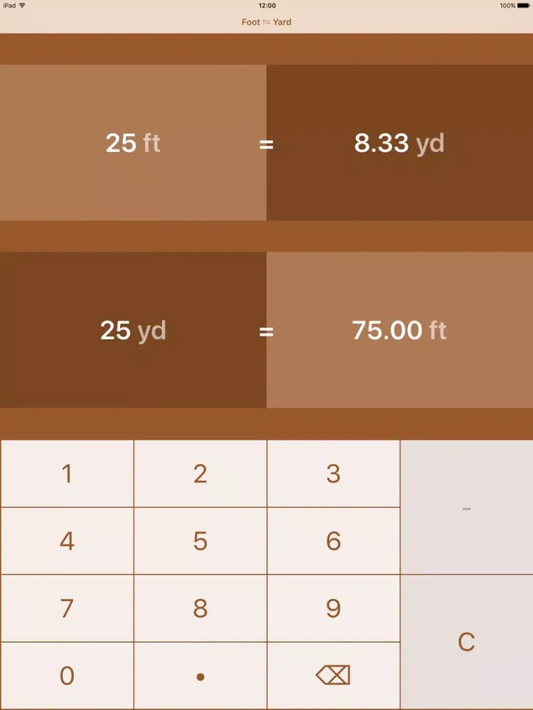 Zrzuty ekranu Feet to Yards | ft to yd iPad 