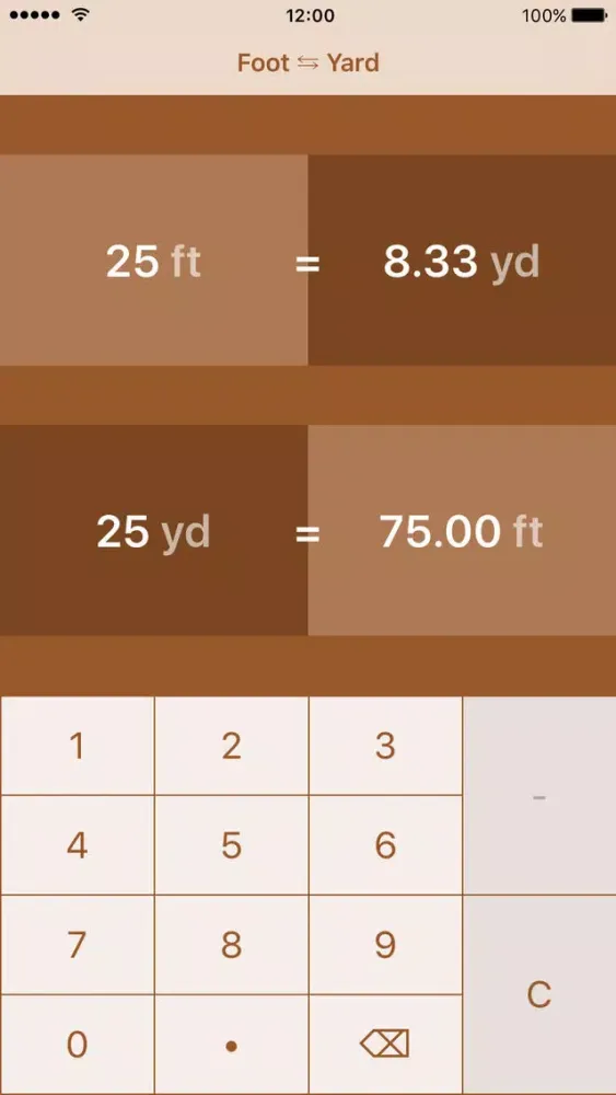 Zrzuty ekranu Feet to Yards | ft to yd