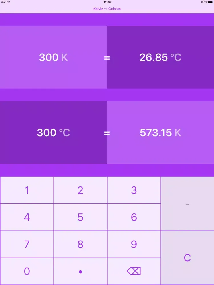 Kelvin To Celsius | K to °C iPad  Screenshots