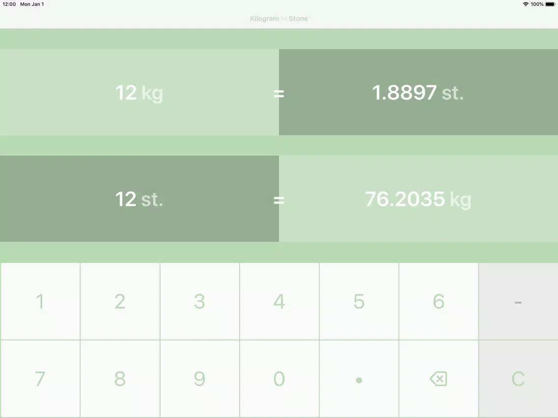 Capturas de pantalla de Kilograms To Stones | kg to st iPad 