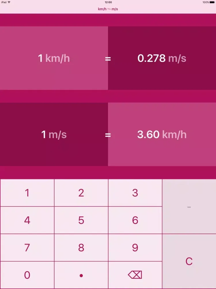 Captures d'écran de Kilometer Per Hour To Meter Per Second | km/h to m/s iPad 