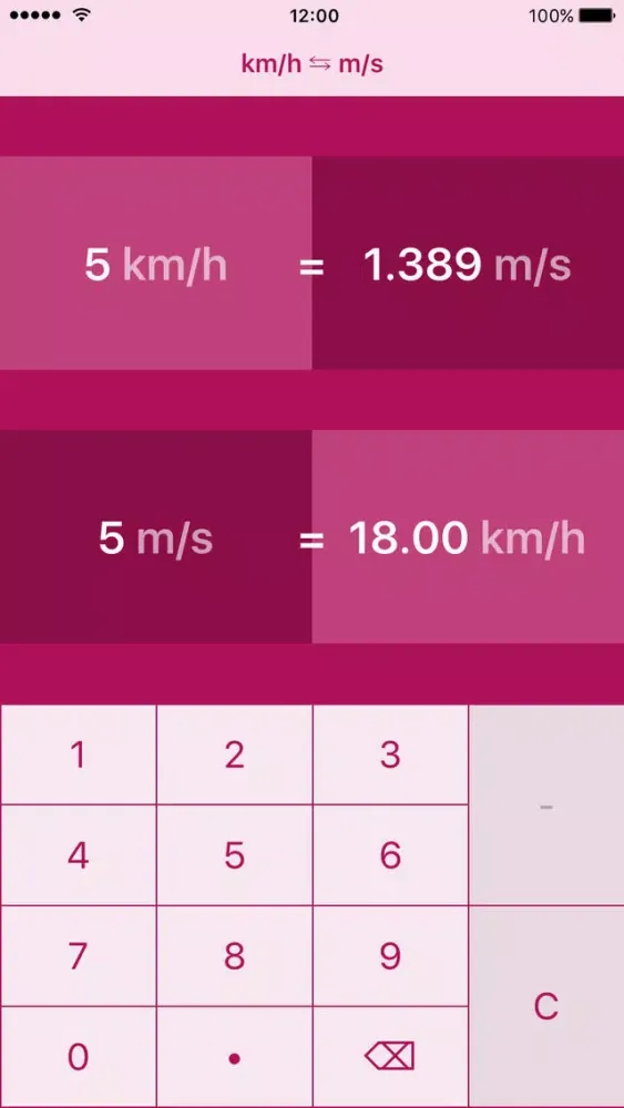 Captures d'écran de Kilometer Per Hour To Meter Per Second | km/h to m/s