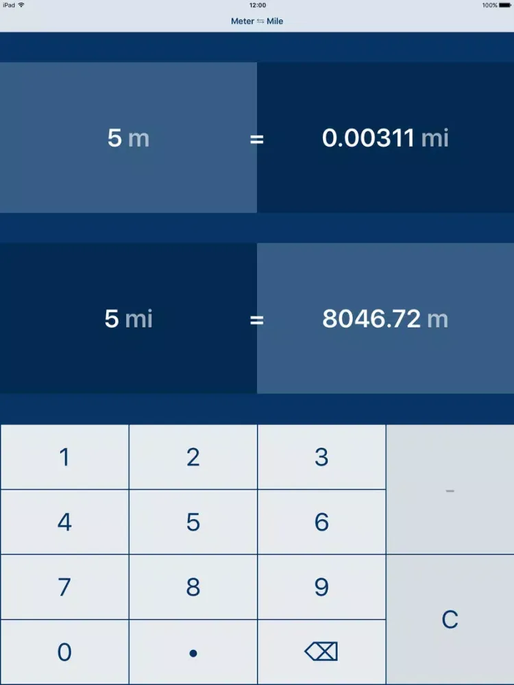 Meters to Miles | Meter to Mile | m to mi iPad  Ekran Görüntüleri