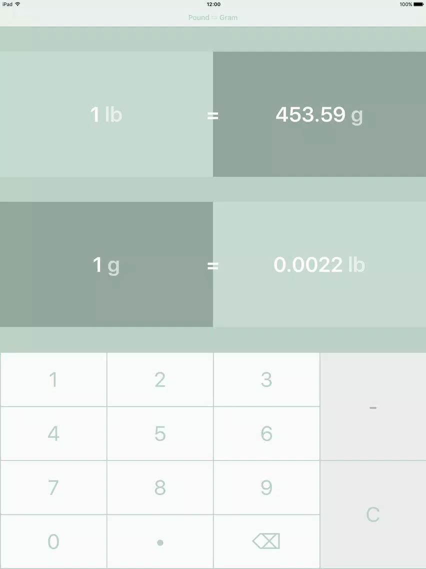 Pounds to Grams | Pound to Gram | lbs to g iPad  スクリーンショット