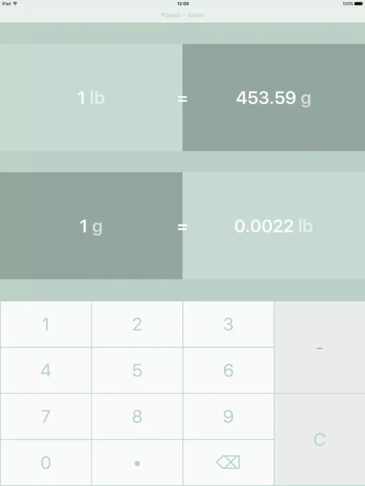 Zrzuty ekranu Pounds to Grams | Pound to Gram | lbs to g iPad 