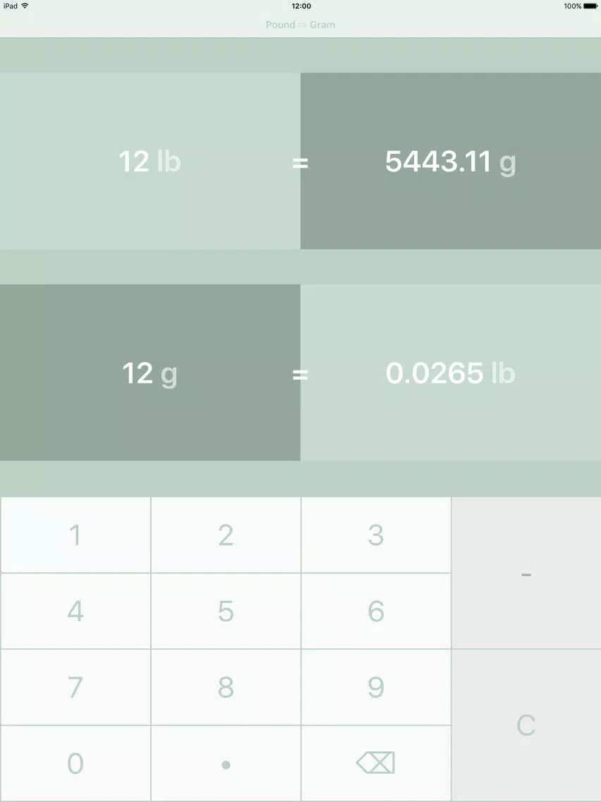 Pounds to Grams | Pound to Gram | lbs to g iPad  スクリーンショット