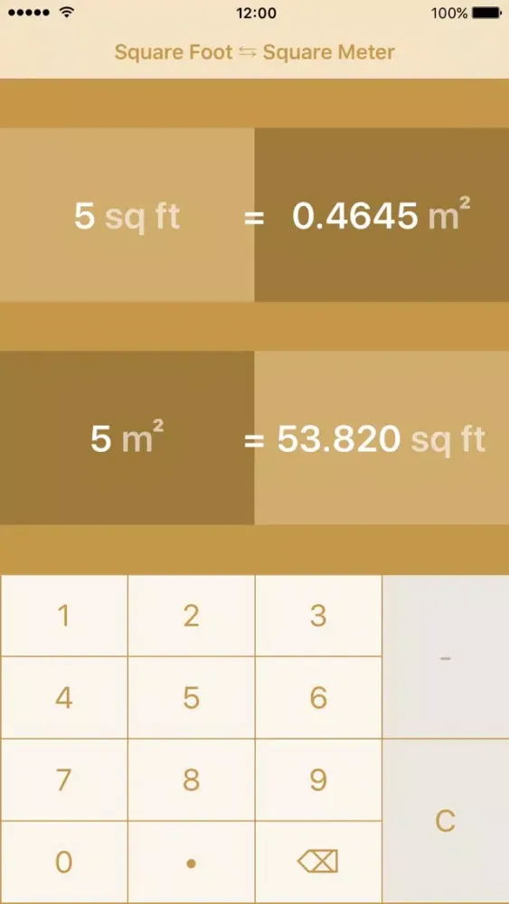 Capturas de tela do Square Feet To Square Meter