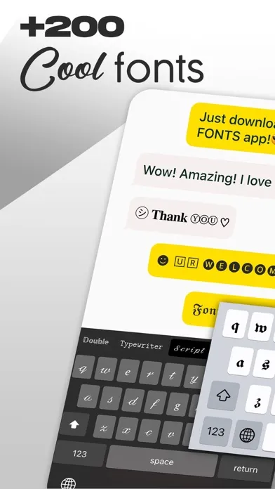 Captures d'écran de Fontsly — Font Keyboard Maker