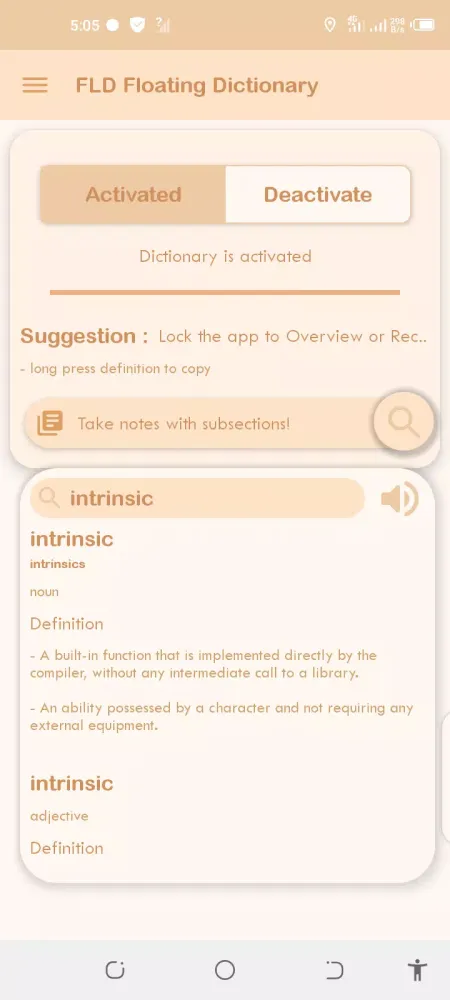 FLD Floating Dictionary -Search meanings instantly 스크린샷