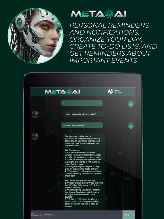 Zrzuty ekranu Meta AI Chatbot - OMEGA Mode iPad 