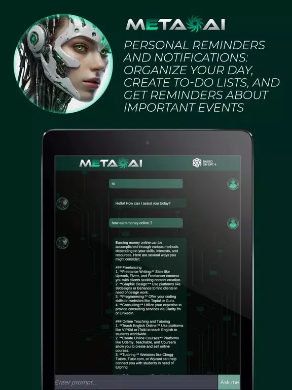 Meta AI Chatbot - OMEGA Mode iPad  スクリーンショット