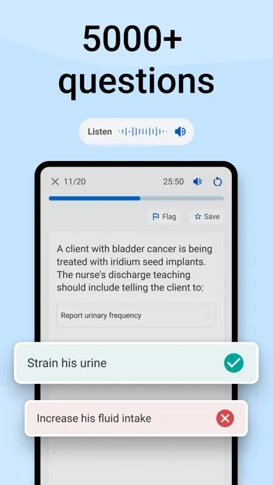 Tangkapan layar NCLEX-RN Prep Test