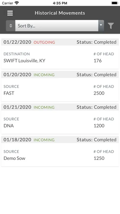 Ảnh chụp màn hình của MetaFarms Mobile Movements
