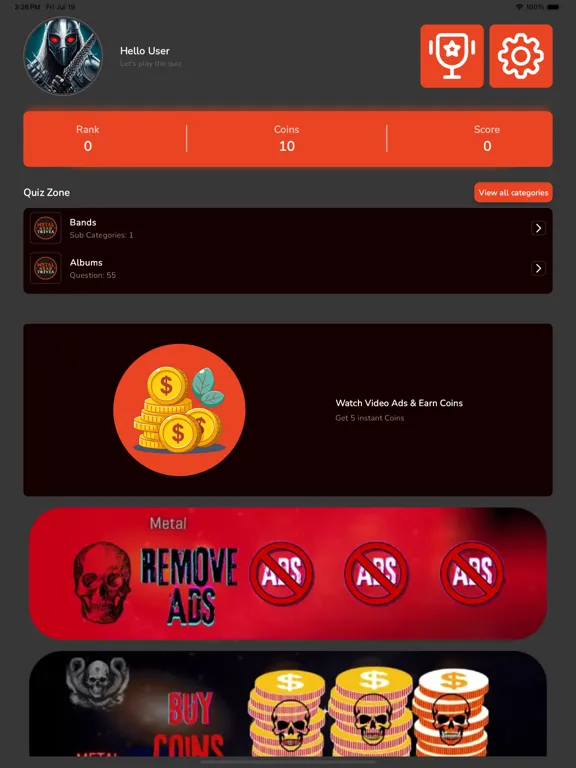 Metal Head Trivia iPad  স্ক্রিনশট