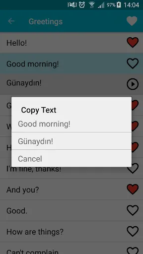 Ảnh chụp màn hình của Learn Turkish
