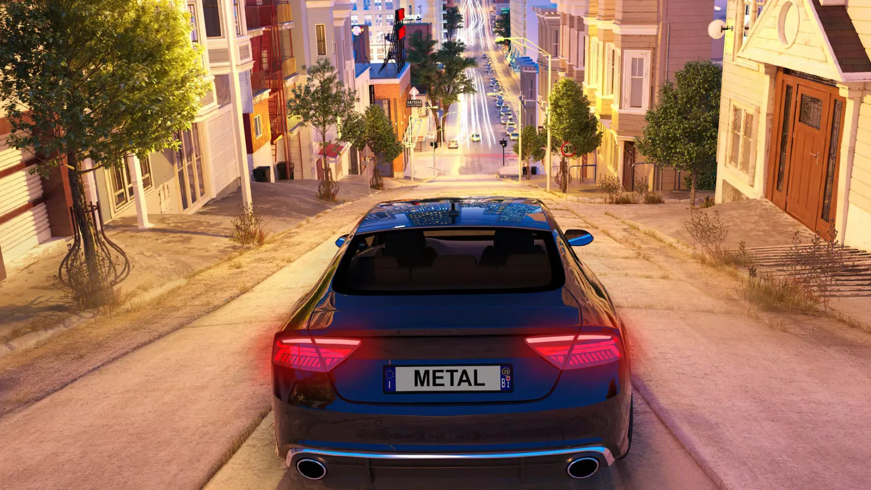 Capturas de tela do Metal Car Driving Simulator