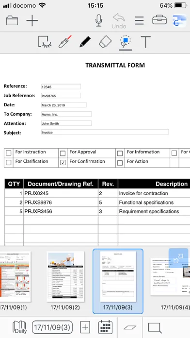 Captures d'écran de GEMBA Note Viewer 5