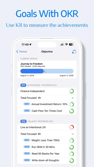 Скриншоты OrderOkr--OKR Goals Management