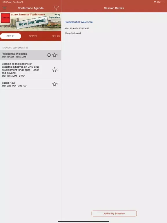 ISCTM Autumn 2020 iPad 应用截图