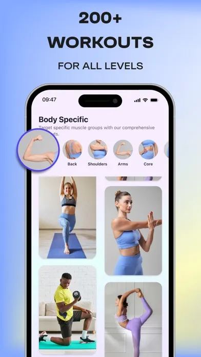 Capturas de tela do FitEase Fitness & Home Workout