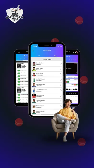 Capturas de tela do Live Cric Line