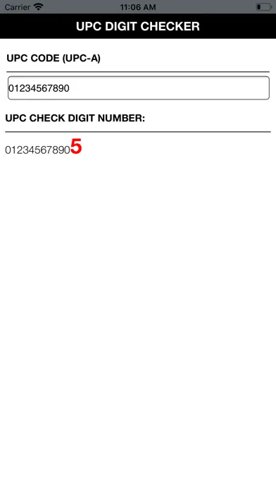Captures d'écran de UPC Digit Checker