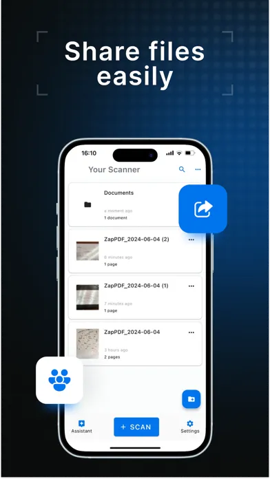 Zap Scan: Photo to PDF Scanner Screenshots