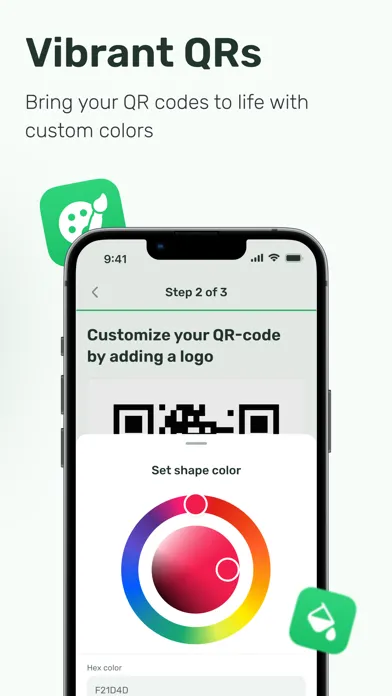 Capturas de tela do Zap QR Codes. Scan & create