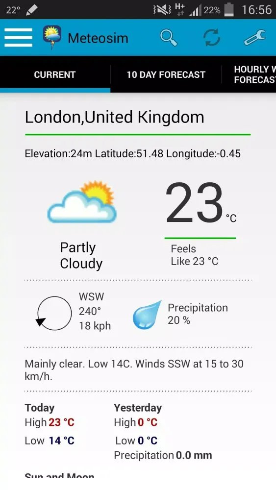 Meteosim weather स्क्रीनशॉट