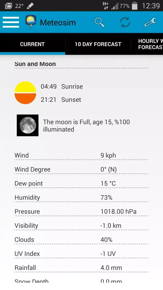 Meteosim weather स्क्रीनशॉट