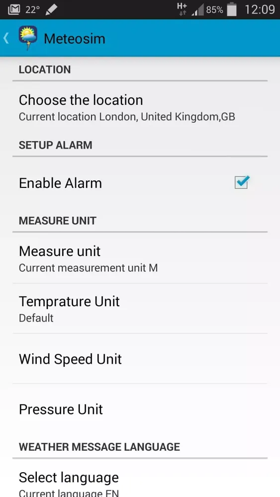 Meteosim weather स्क्रीनशॉट