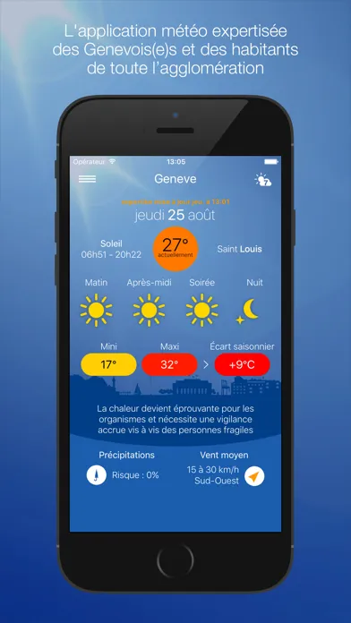Tangkapan skrin Météo Genève