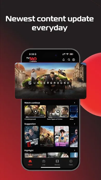 Ảnh chụp màn hình của TV360 by Metfone