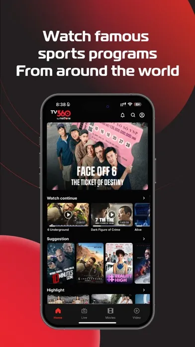 Ảnh chụp màn hình của TV360 by Metfone