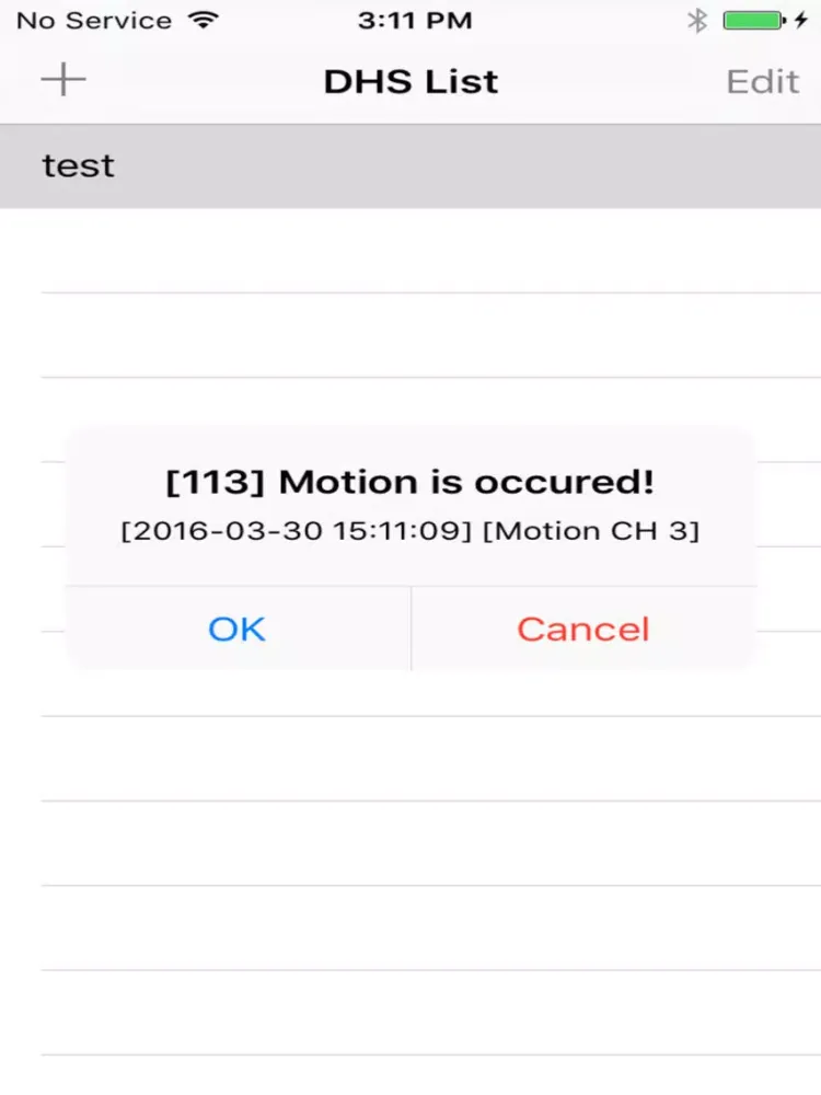 Tangkapan skrin DHS Alarm iPad 