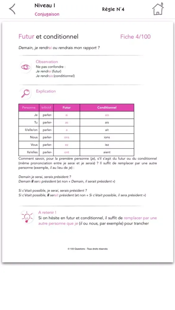 100 Questions Orthographe Screenshots