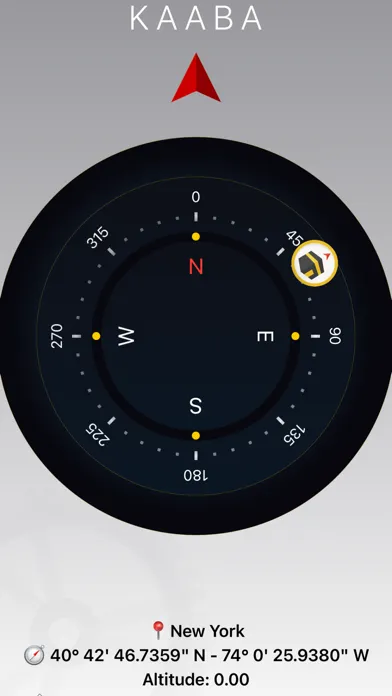 Capturas de tela do Muslim Prayer Times Pro, Qibla